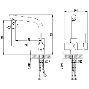 Смеситель для кухни Lemark Comfort LM3061PBG бежевый купить в интернет-магазине сантехники Sanbest