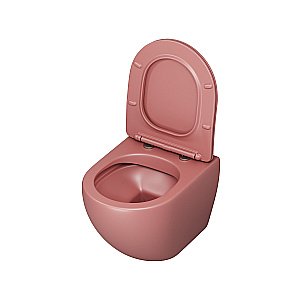 Унитаз подвесной Grossman Color GR-4455PIMS безободковый, с крышкой микролифт, розовый матовый купить в интернет-магазине Sanbest