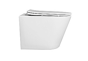 Унитаз подвесной Aquatek Вега AQ1904T-00 белый, с крышкой микролифт, безободковый, слив-торнадо купить в интернет-магазине Sanbest