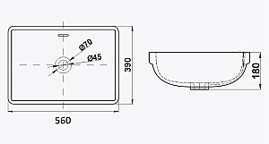 Раковина CeramaLux N 56 78441 белая купить в интернет-магазине Sanbest