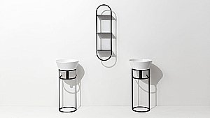 Консоль с раковиной Simas Wave 42 для ванной в интернет-магазине сантехники Sanbest