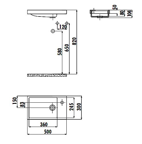 Раковина Creavit Elmas 50 TP026-0000 белая купить в интернет-магазине Sanbest
