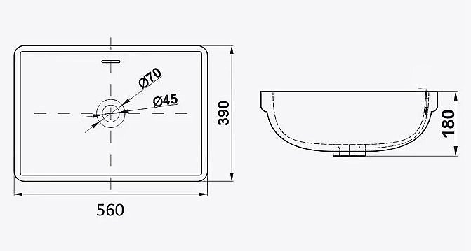 Раковина CeramaLux N 56 78441 белая купить в интернет-магазине Sanbest