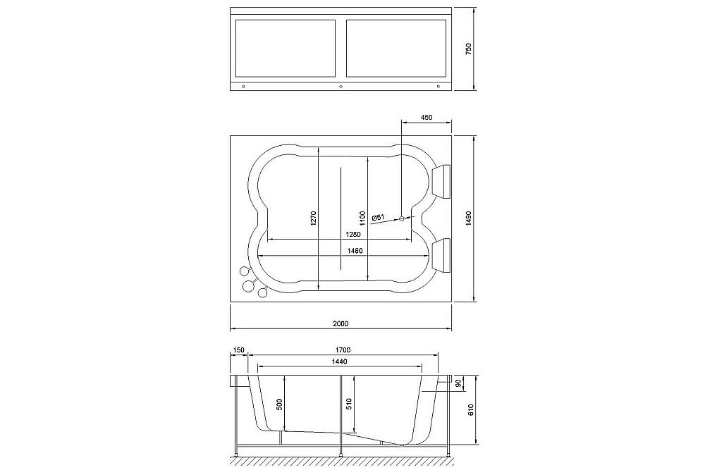 Акриловая ванна Royal Bath HARDON RB083100K 200x150 белая купить в интернет-магазине Sanbest