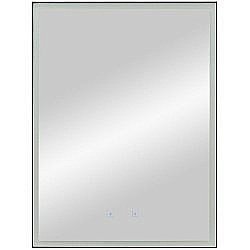 Зеркало с подсветкой ART&MAX AREZZO 60x80 черный в ванную от интернет-магазине сантехники Sanbest