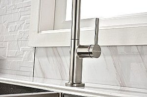 Смеситель для кухни Paulmark Neo Ne214419-BS  брашированная сталь купить в интернет-магазине сантехники Sanbest