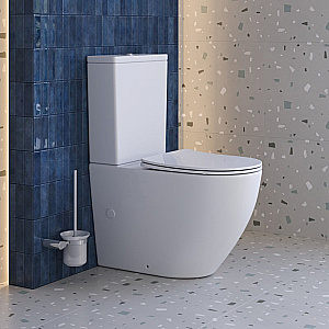Унитаз-компакт напольный BelBagno Sfera-Tor BB2141CP-TOR/SC+BB2141T белый, безободковый, с крышкой микролифт, с бачком, слив-торнадо купить в интернет-магазине Sanbest