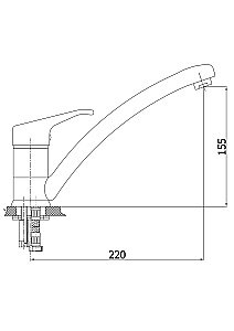 Смеситель для кухни GPD KALIPSO MEB20 купить в интернет-магазине сантехники Sanbest