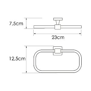 Полотенцедержатель WasserKRAFT Rhin K-8760 никель купить в интернет-магазине сантехники Sanbest