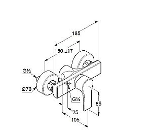 Смеситель для душа Kludi Zenta SL 488703965 черный матовый купить в интернет-магазине сантехники Sanbest