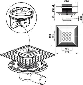 Душевой канал Ravak SN501 купить в интернет-магазине Sanbest