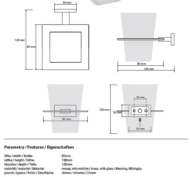 Стакан для зубных щеток Bemeta Plaza 118110052 купить в интернет-магазине сантехники Sanbest