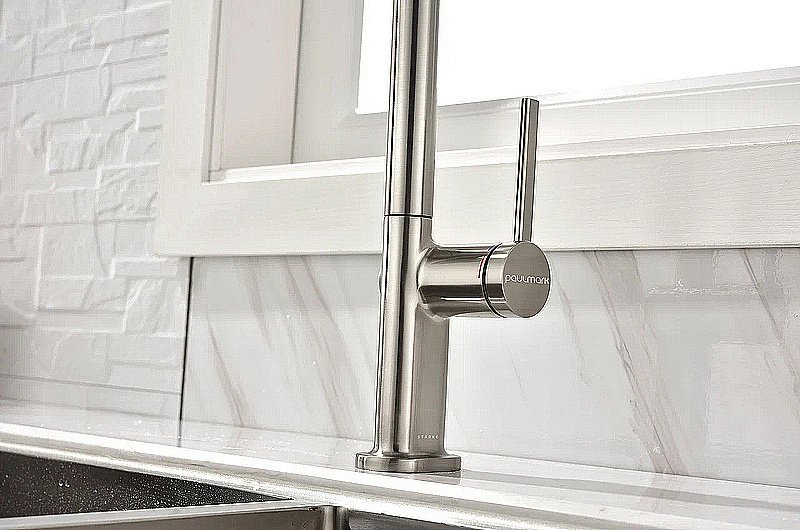 Смеситель для кухни Paulmark Neo Ne214419-BS  брашированная сталь купить в интернет-магазине сантехники Sanbest