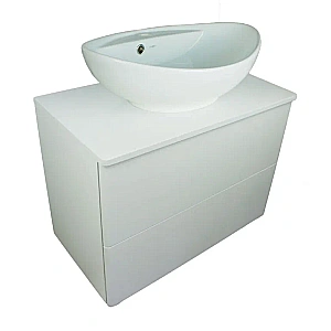 Тумба с раковиной Orange Otto Ot-75TuMDF 75 белая для ванной в интернет-магазине Sanbest