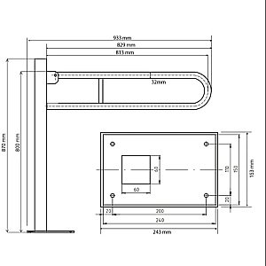 Поручень Bemeta Help 301507601 хром купить в интернет-магазине сантехники Sanbest