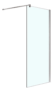 Душевое ограждение Azario CHICAGO Walk-in 90 AZ-NAR6310 стекло прозрачное/профиль серебро купить в интернет-магазине Sanbest