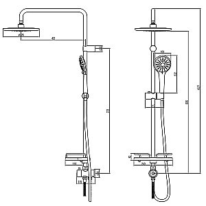Душевая система Lemark Bronx LM3788GM графит купить в интернет-магазине сантехники Sanbest