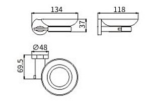 Мыльница CeramaLux Loft 53904 хром купить в интернет-магазине сантехники Sanbest