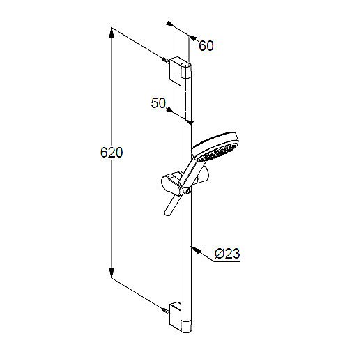 Душевой гарнитур Kludi Dive 6961005-00 хром купить в интернет-магазине сантехники Sanbest