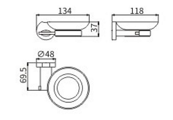 Мыльница CeramaLux Loft 53904 хром купить в интернет-магазине сантехники Sanbest