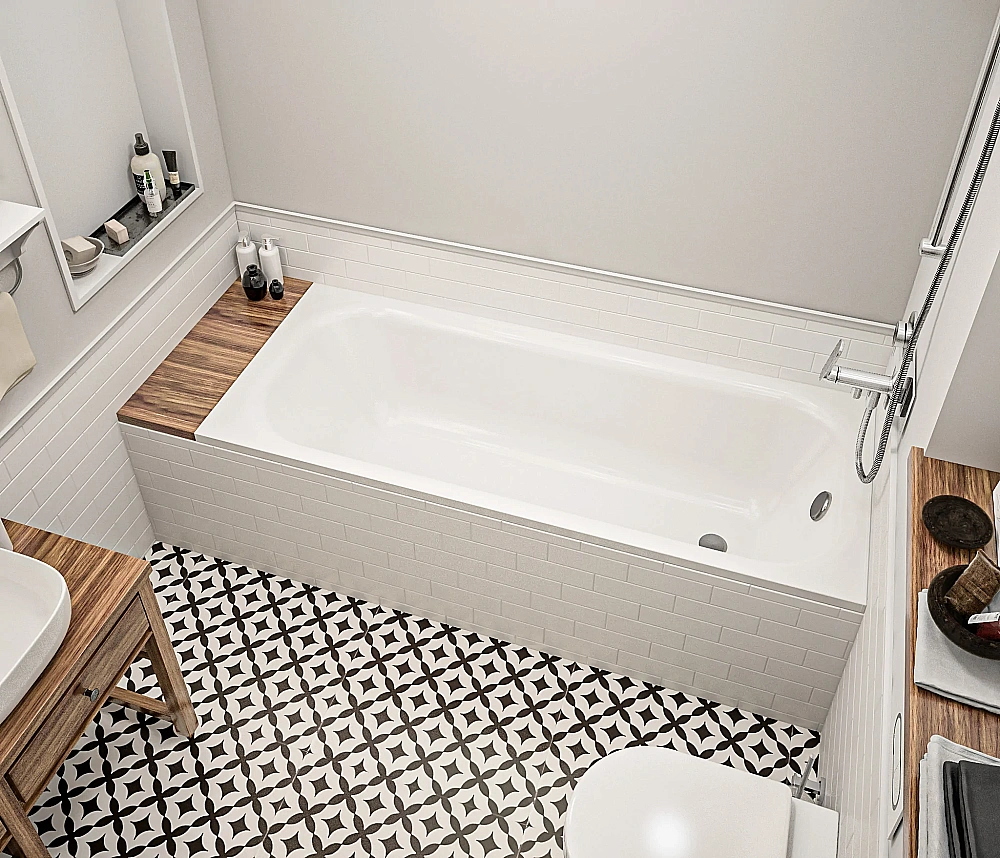 Ванна акриловая BAS Лира З 00136 150х70  без каркаса купить в интернет-магазине Sanbest