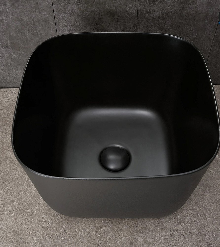Раковина накладная Gid Creativo 36 N9301bg 53356 черный графит, матовая купить в интернет-магазине Sanbest