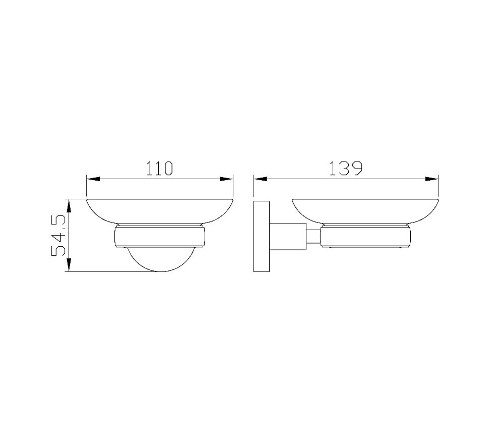 Мыльница с держателем WONZON & WOGHAND EASY, Хром (WW-8122) купить в интернет-магазине сантехники Sanbest