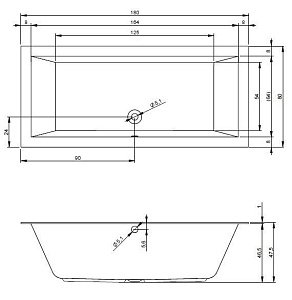 Ванна акриловая Riho Lugo 180x80 купить в интернет-магазине Sanbest