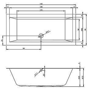 Акриловая ванна Riho Lugo 180x80 B133001005 белая купить в интернет-магазине Sanbest