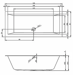 Акриловая ванна Riho Lugo 180x80 B133001005 белая купить в интернет-магазине Sanbest