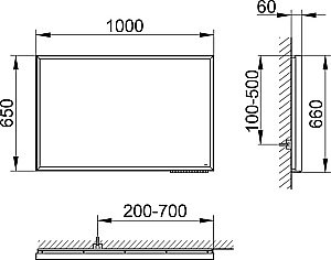 Зеркало KEUCO Royal Lumos 14598173500 100 серебро в ванную от интернет-магазине сантехники Sanbest