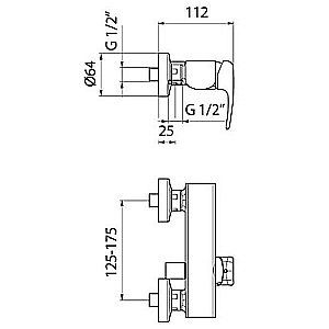 Смеситель для душа Webert Kimono KI870102015 купить в интернет-магазине сантехники Sanbest