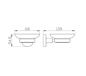 Мыльница с держателем WONZON & WOGHAND EASY, Хром (WW-8122) купить в интернет-магазине сантехники Sanbest