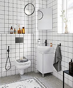 Тумба с раковиной Aqwella Porto 45 POR0104 белая для ванной в интернет-магазине Sanbest