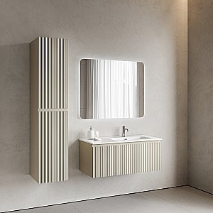 Тумба с раковиной Sancos Snob R 1.0 SNR1.0100LCE/SNR1.0100RCE Beige Soft для ванной в интернет-магазине Sanbest