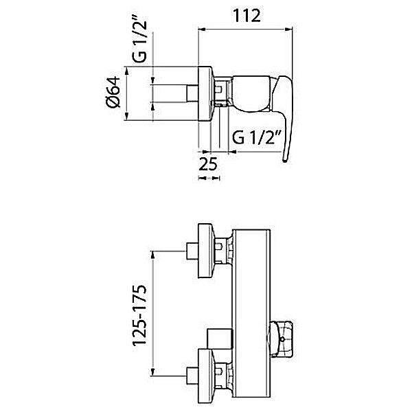 Смеситель для душа Webert Kimono KI870102015 купить в интернет-магазине сантехники Sanbest