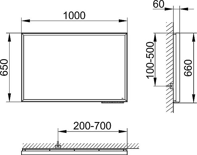 Зеркало KEUCO Royal Lumos 14598173500 100 серебро в ванную от интернет-магазине сантехники Sanbest