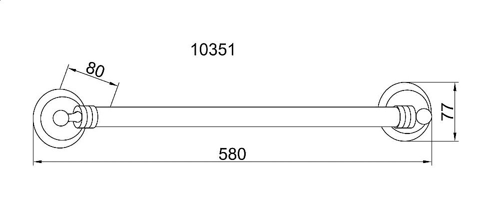 Полотенцедержатель Boheme Hermitage 10321 купить в интернет-магазине сантехники Sanbest