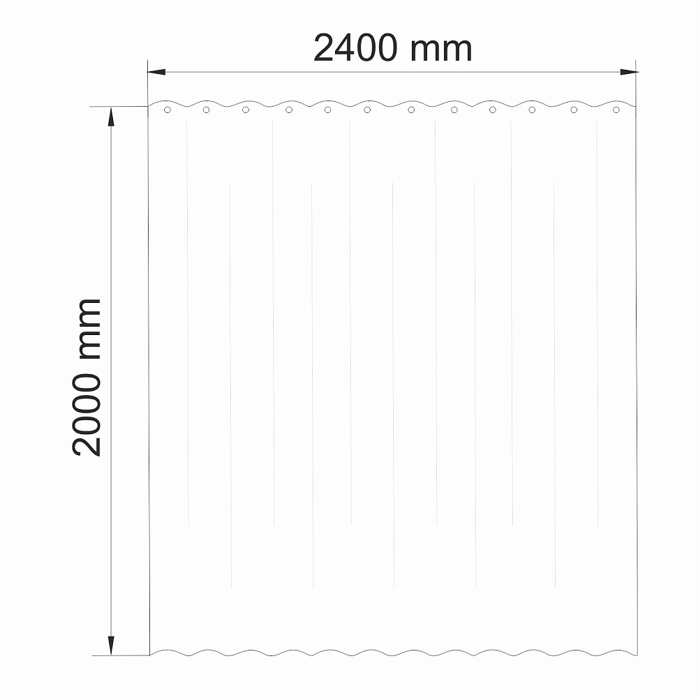 Текстильная шторка для ванны WasserKRAFT Vils SC-10203 купить в интернет-магазине сантехники Sanbest