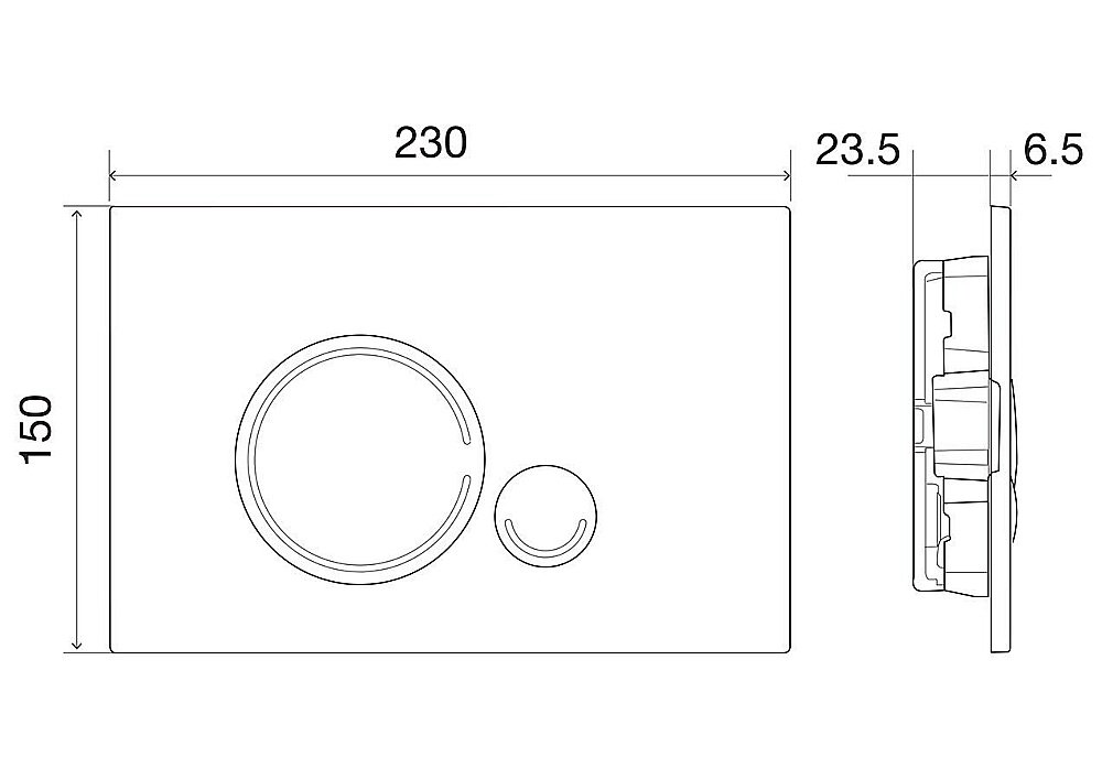 Кнопка для инсталляции BelBagno SFERA BB014-SR-BIANCO купить в интернет-магазине сантехники Sanbest