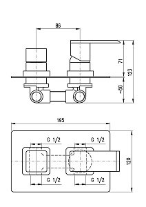 Смеситель для душа/вынны Rav-Slezak LOIRA LR586KZ купить в интернет-магазине сантехники Sanbest