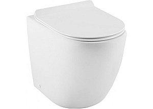 Приставной унитаз Aquanet Rimless Cetus-F BL-102N-FST с крышкой микролифт, безободковый купить в интернет-магазине Sanbest