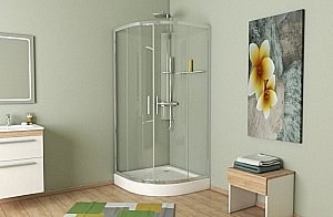 Душевой уголок Bravat LINE BS090.1201A 90х90 стекло прозрачное/профиль хром купить в интернет-магазине Sanbest