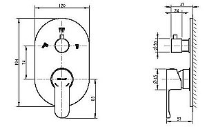 Смеситель для душа Bravat NEW MOON P69191C-RUS купить в интернет-магазине сантехники Sanbest
