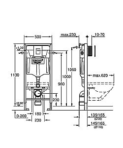 Инсталляция для унитаза Grohe Rapid SL 38772001 купить в интернет-магазине сантехники Sanbest