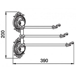 Полотенцедержатель Hayta Gabriel Classic 13930-3/GOLD золото купить в интернет-магазине сантехники Sanbest