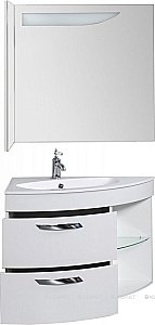 Тумба с раковиной De Aqua Трио 197201 90 L/R для ванной в интернет-магазине Sanbest