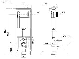Инсталляция для унитаза Ceramica Nova Balance CN121002 купить в интернет-магазине сантехники Sanbest
