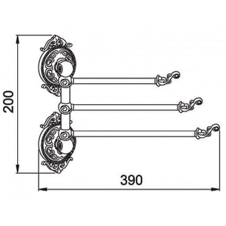 Полотенцедержатель Hayta Gabriel Classic 13930-3/GOLD золото купить в интернет-магазине сантехники Sanbest