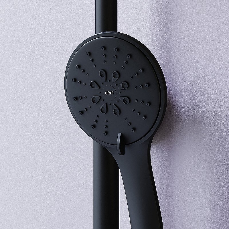 Душевая система Dorff Prime D0740922 черная матовая купить в интернет-магазине сантехники Sanbest